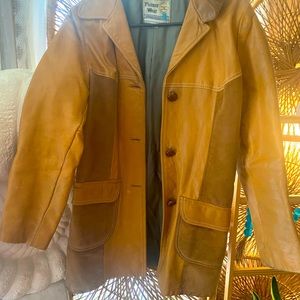 Boho vintage leather jacket